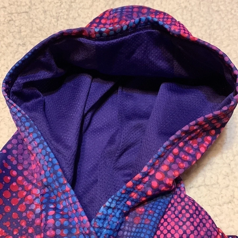 Adidas Euphoric hoodie with pink and purple dots Size Medium - 10 / 12